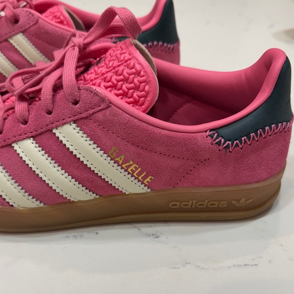 Adidas Gazelle Bold Pink and Green Shoes - Picture 5 of 7